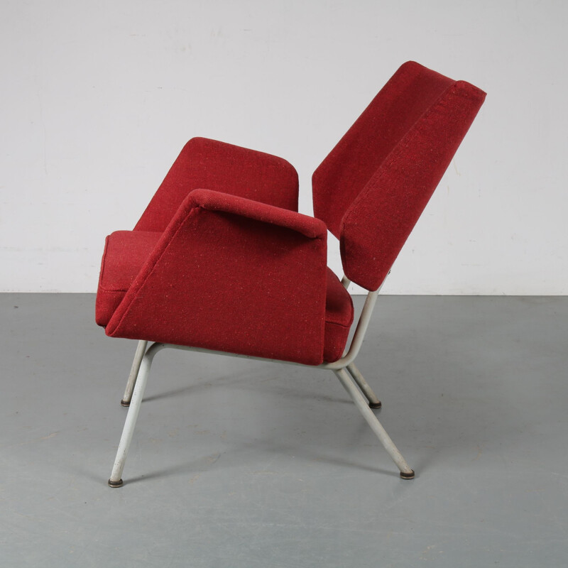 Sillón alemán de época único diseñado por Herbert Hirche, fabricado por Walter Knoll en Alemania 1956