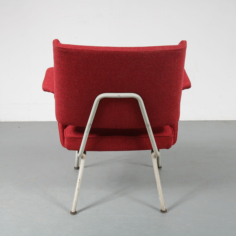 Vintage unique German lounge chair designed by Herbert Hirche, manufactured by Walter Knoll in Germany 1956