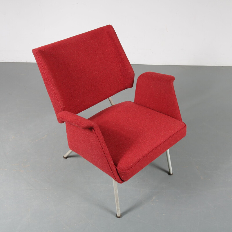 Einzigartiger deutscher Vintage-Sessel, entworfen von Herbert Hirche, hergestellt von Walter Knoll in Deutschland 1956