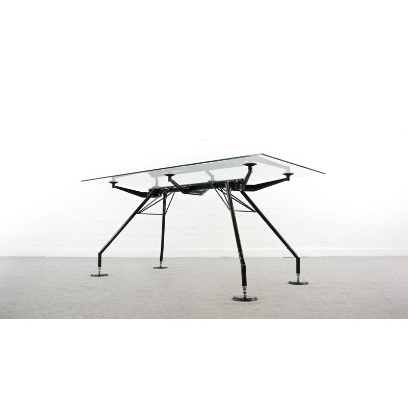 Nomos Table-Desk in Black by Norman Foster 1986 for Tecno, Italy