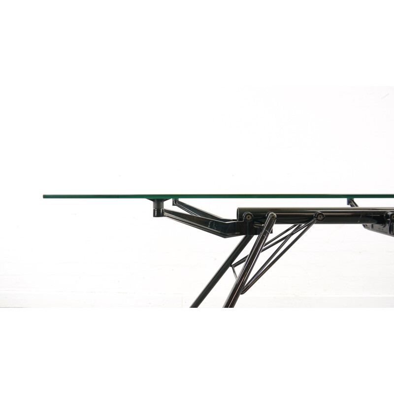 Vintage Nomos Black table by Norman Foster for Tecno, Italy, 1986