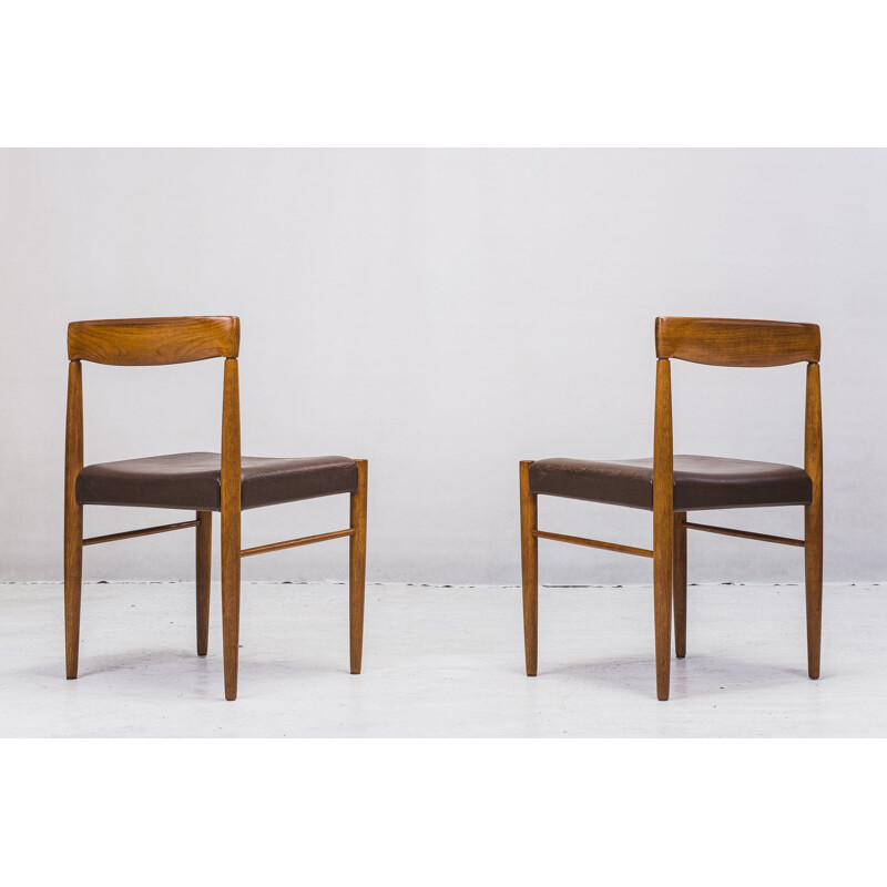 Lot de 2 chaises à repas en teck vintage par HW Klein pour Bramin, 1960