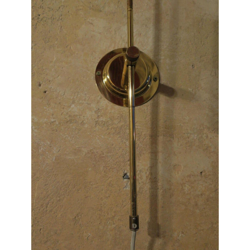 Mid-Century Danish Brass Multi-Adjustable Wall Light