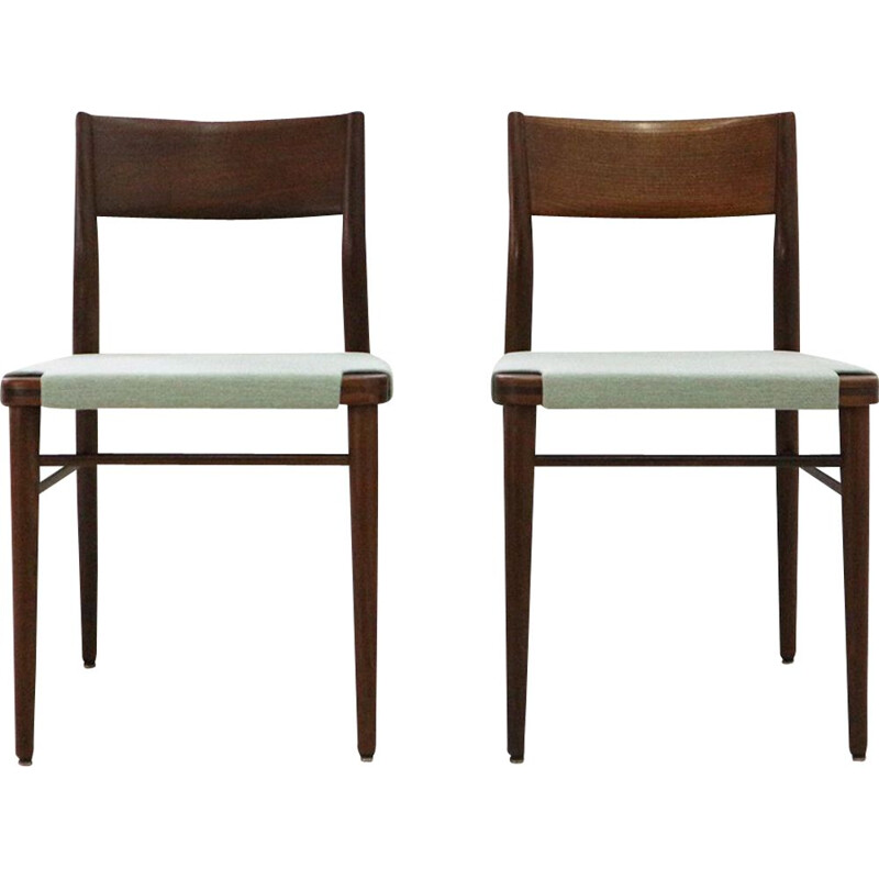 Pair of Wilkhahn Model 351 teak dining chairs by Georg Leowald, 1950s