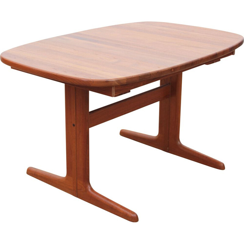 Vintage Scandinavian dining table with teak extension
