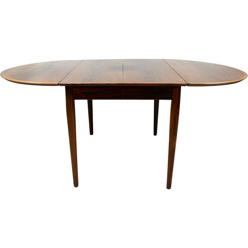 Vintage dining table with extensions in rosewood 1960s