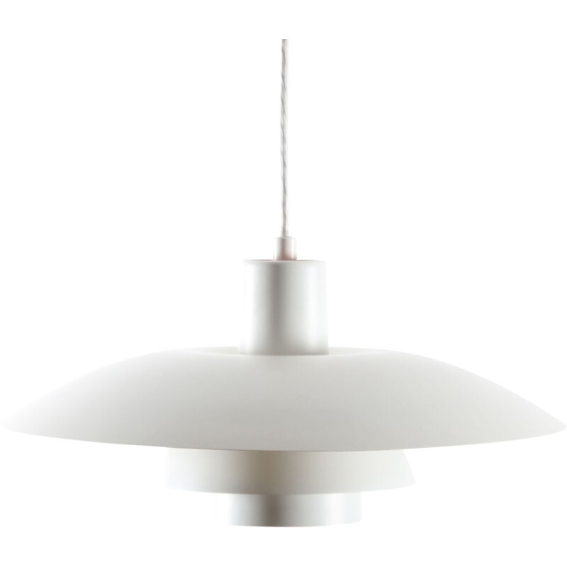Scandinavian vintage suspension PH 43 in white lacquered metal