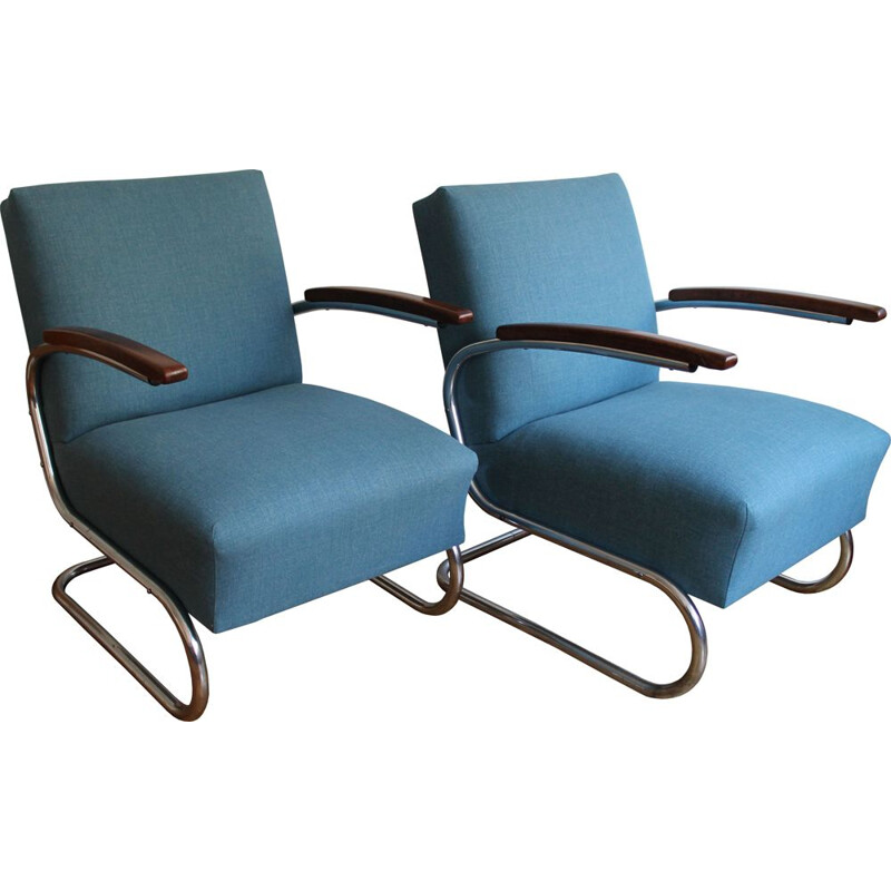 Paire de fauteuils par Walter Schneider et Paul Hahn