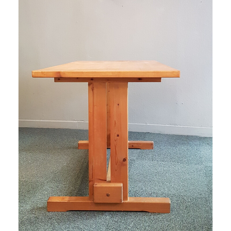 Vintage mountain table in pine wood