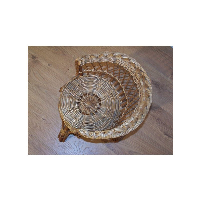 Vintage child armchair in wicker, 1960