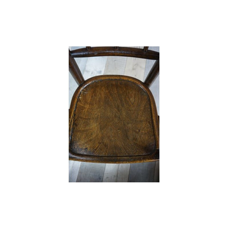 Vintage Luterma curved wooden armchair, 1930s
