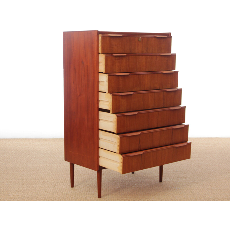 Scandinavian vintage chest of drawers in teak