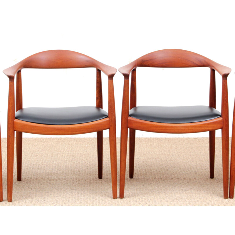 Pair of vintage scandinavian armchairs, Hans Wegner 1960s