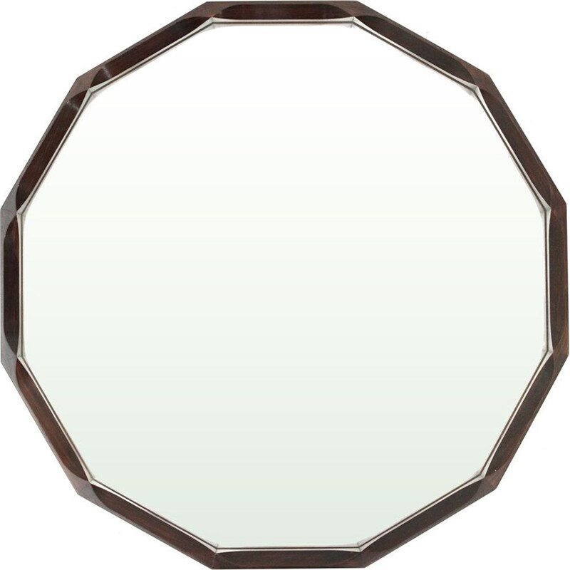 Modern polygonal frame mirror by Tredici, 1960’s