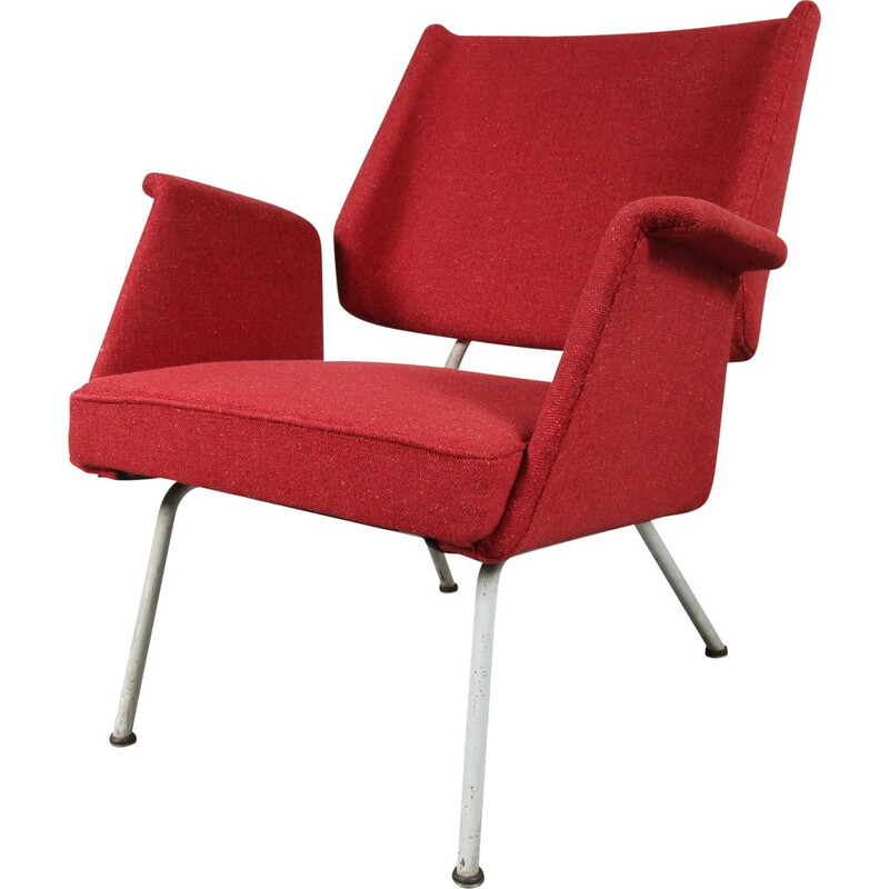 Vintage unique German lounge chair designed by Herbert Hirche, manufactured by Walter Knoll in Germany 1956