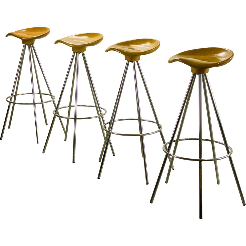 Set of 4 Knoll "Jamaica" stools in beech, Pepe CORTES - 1990s