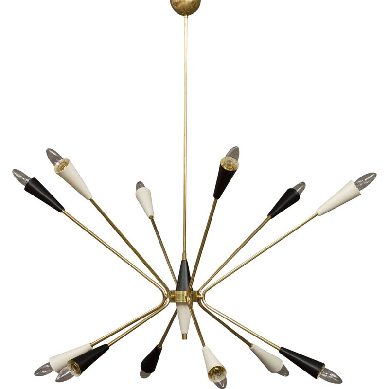 Italian brass Sputnik chandelier