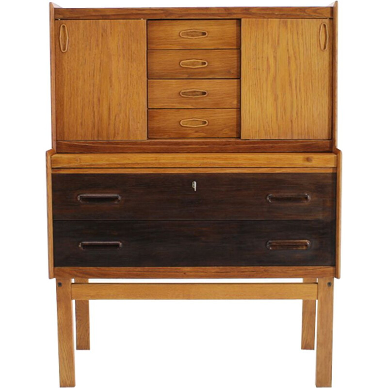 Mid-Century Danish Oak Secretaire, 1960s