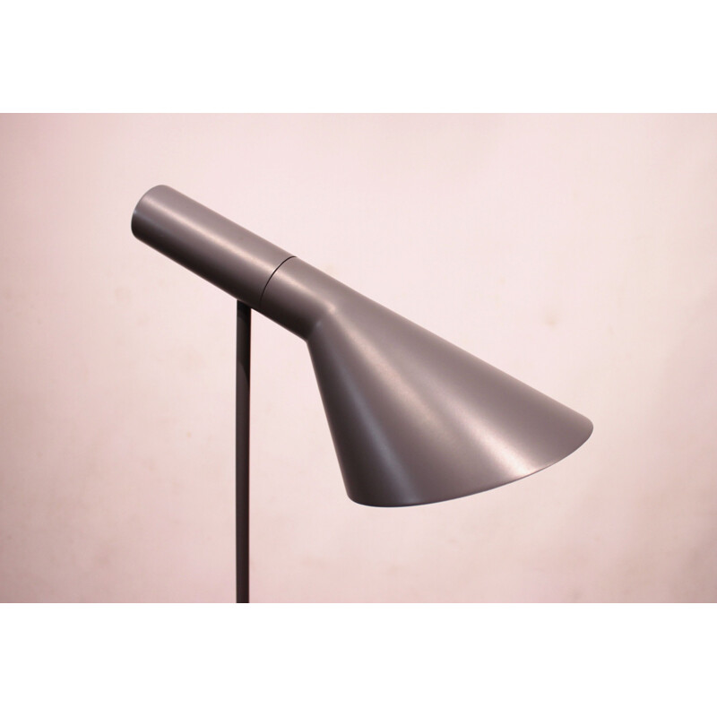 Grey floor lamp by Arne Jacobsen and Louis Poulsen,  1990s. 