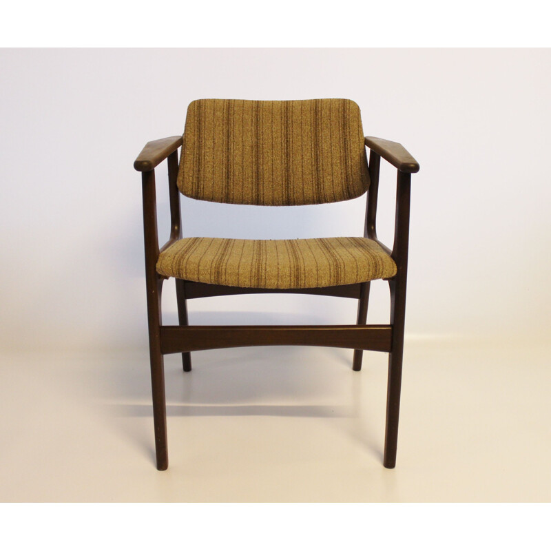 Set van 4 vintage teakhouten fauteuils van Erik Buch, 1960
