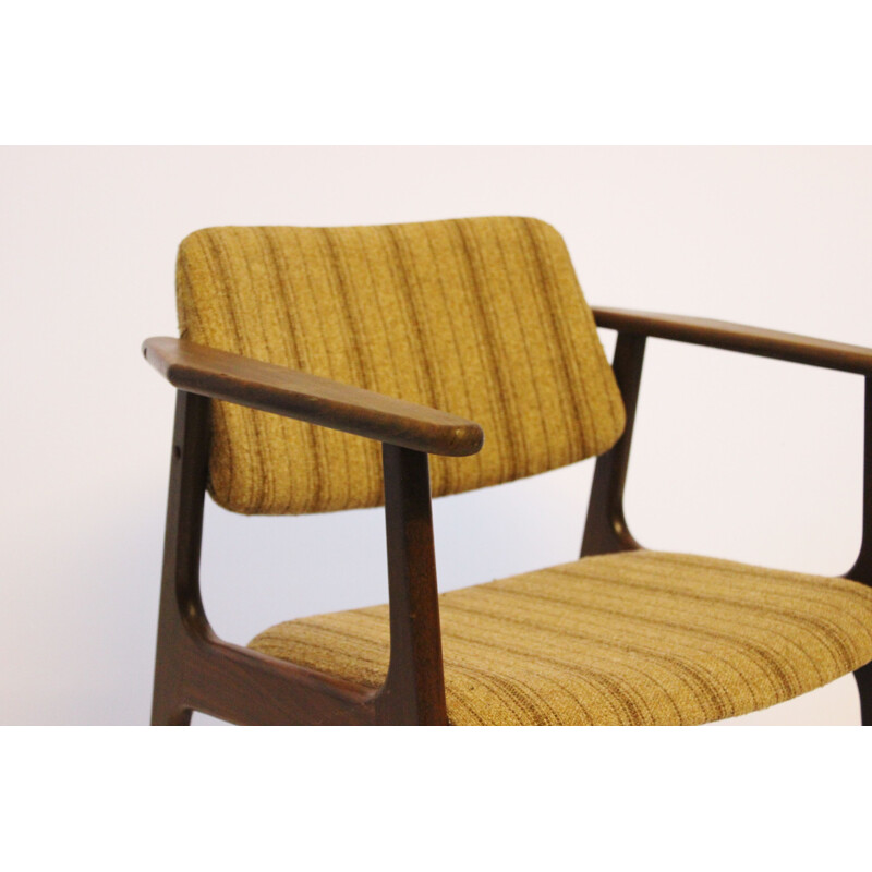 Set of 4 vintage teak armchairs by Erik Buch, 1960