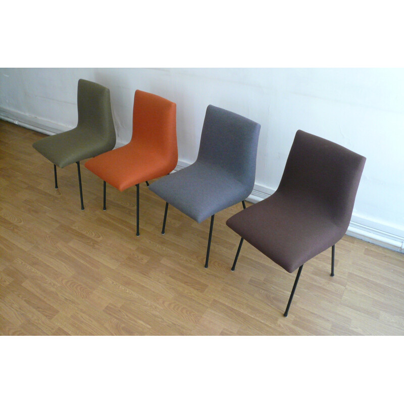 Set of 4 Meuble TV chairs, Pierre PAULIN - 1950s