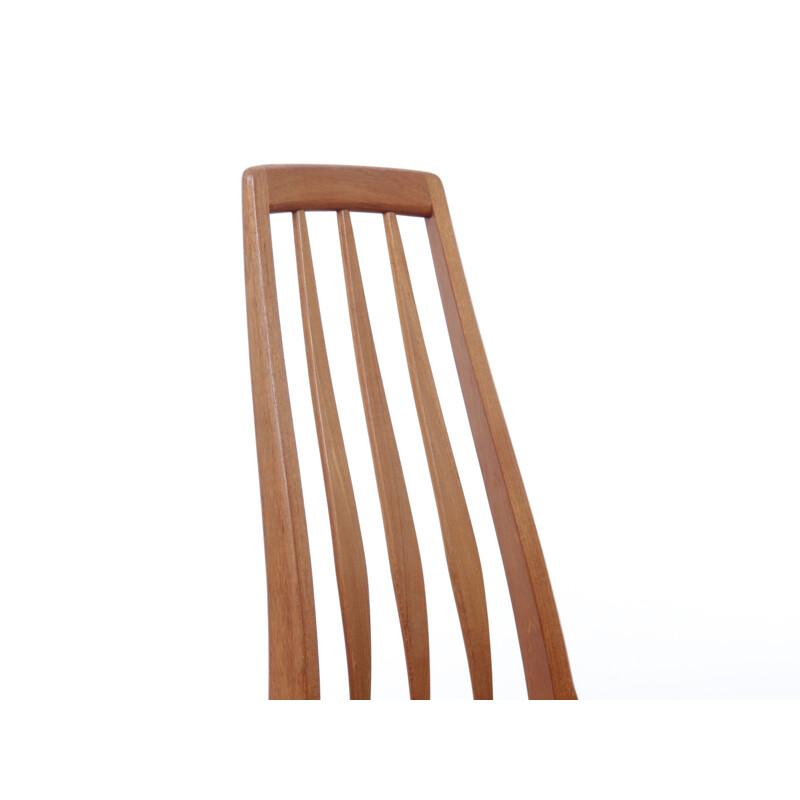 Set of 4 vintage Scandinavian teak chairs model Eva by Niels Koefoed