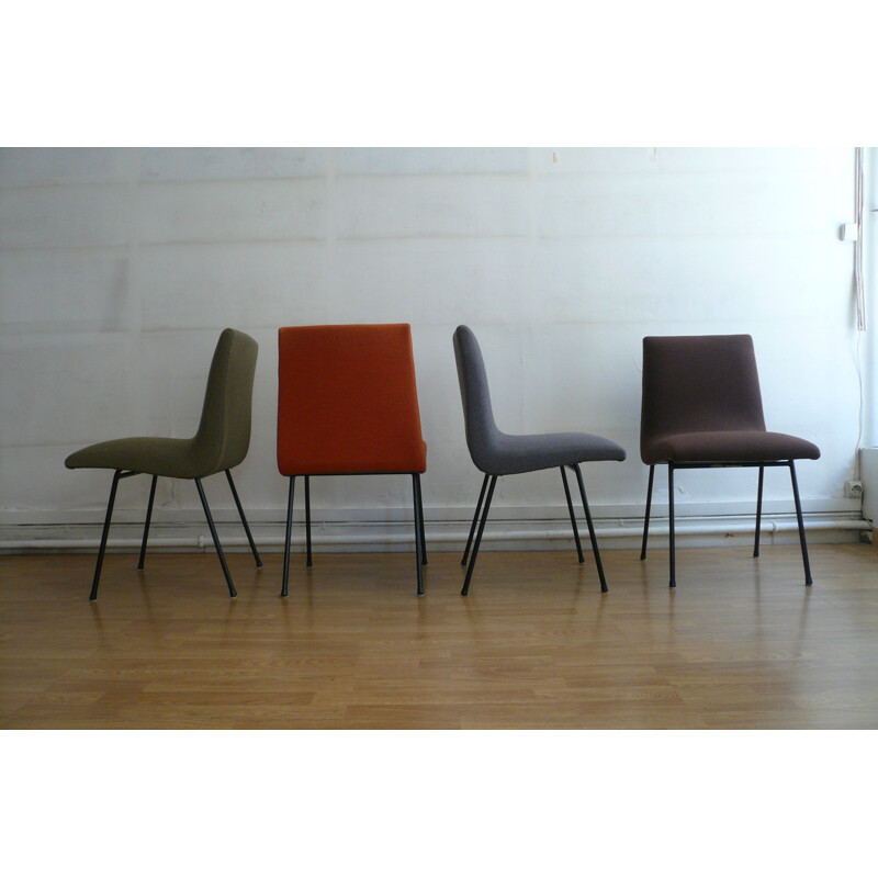 Set of 4 Meuble TV chairs, Pierre PAULIN - 1950s