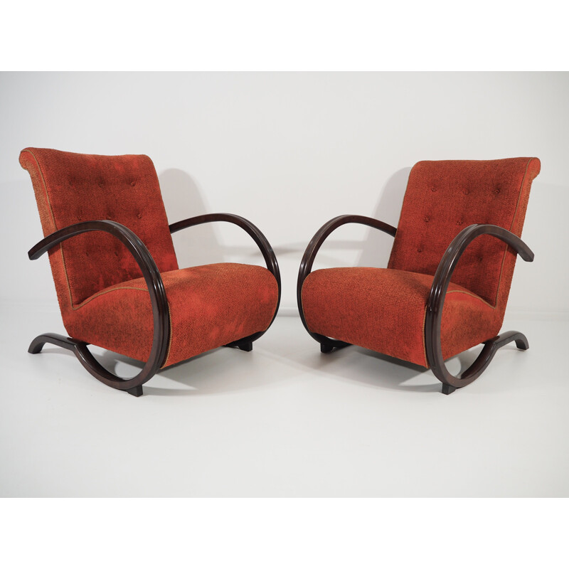 Lot de 2 fauteuils de salon Art Déco, 1940