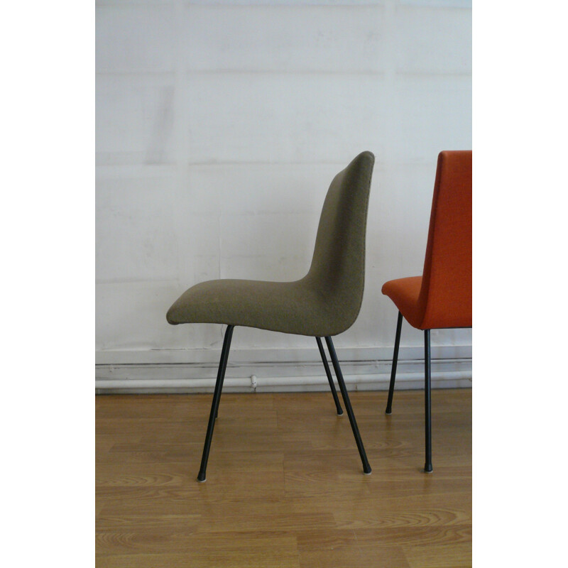 Set of 4 Meuble TV chairs, Pierre PAULIN - 1950s