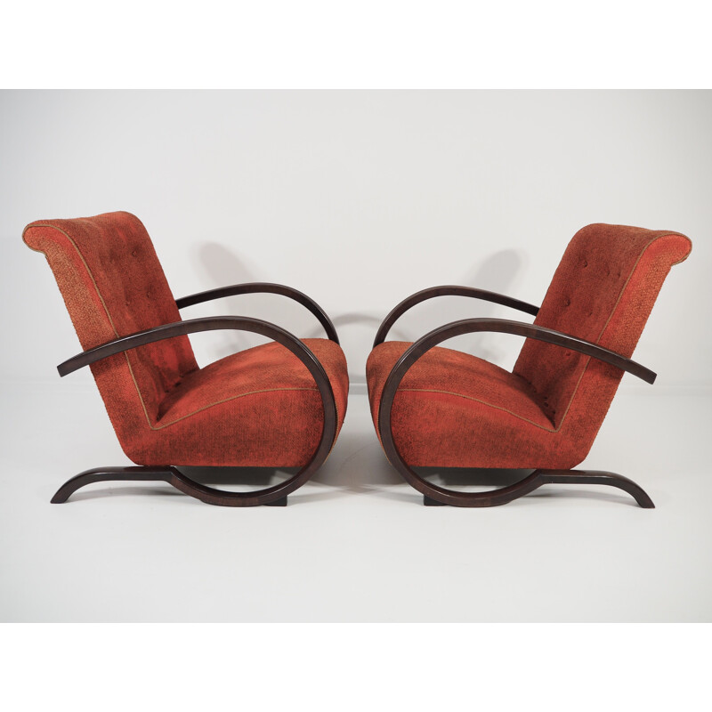 Set of 2 Art Deco Lounge Chairs, 1940