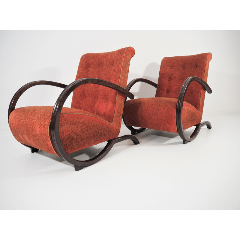 Set of 2 Art Deco Lounge Chairs, 1940