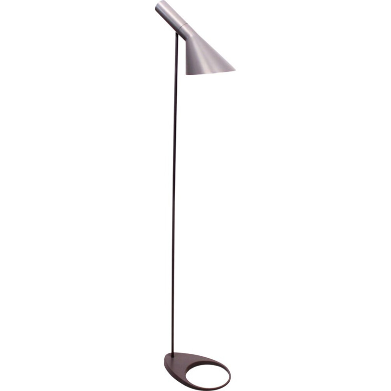 Grey floor lamp by Arne Jacobsen and Louis Poulsen,  1990s. 
