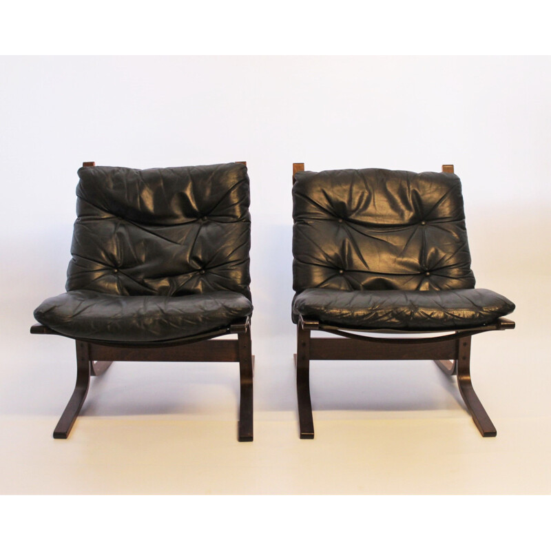 Vintage pair of Siesta armchairs by Ingmar Relling and Westnofa, 1960s