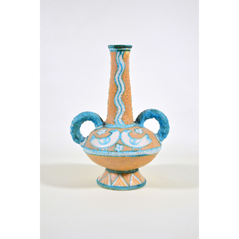 Vintage ceramic vase for Cas Vietri, Italy 1950