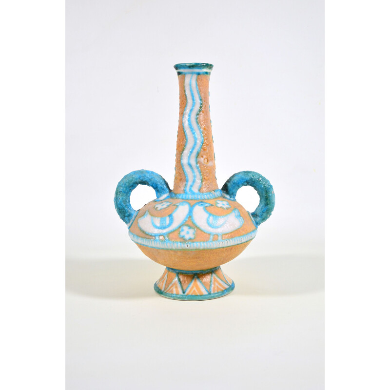 Vintage ceramic vase for Cas Vietri, Italy 1950