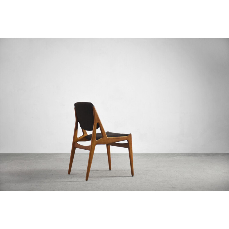 Teak danish vintage Ella Chair by Arne Vodder for Vamo Sonderborg, 1960s