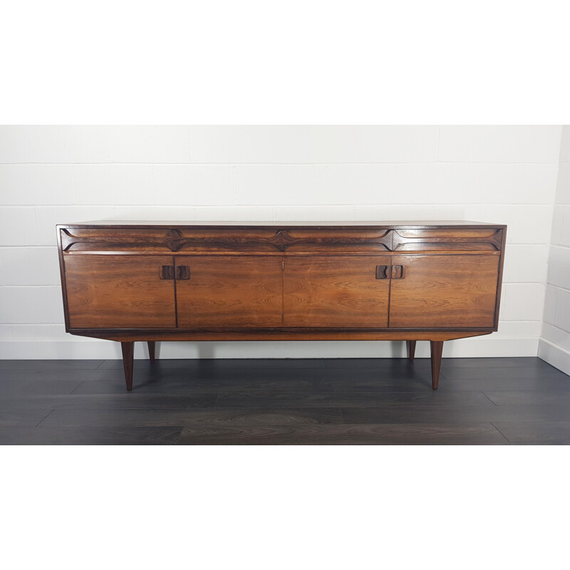 Rosewood brazilian vintage sideboard by Alfred Cox, 1960s