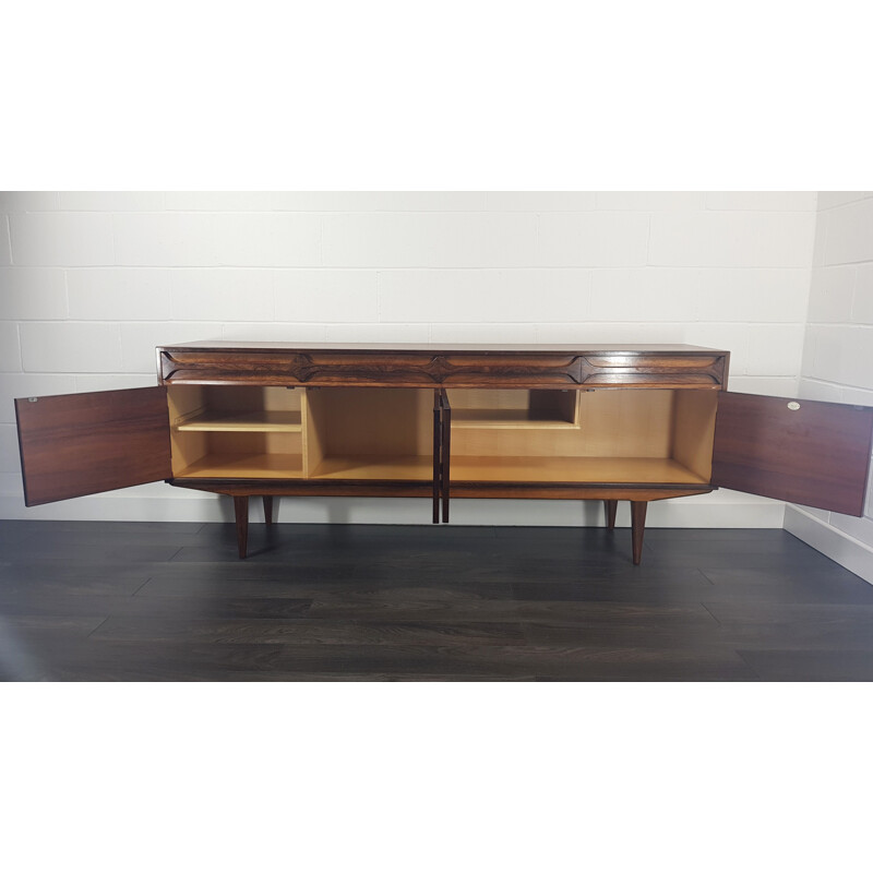 Rosewood brazilian vintage sideboard by Alfred Cox, 1960s