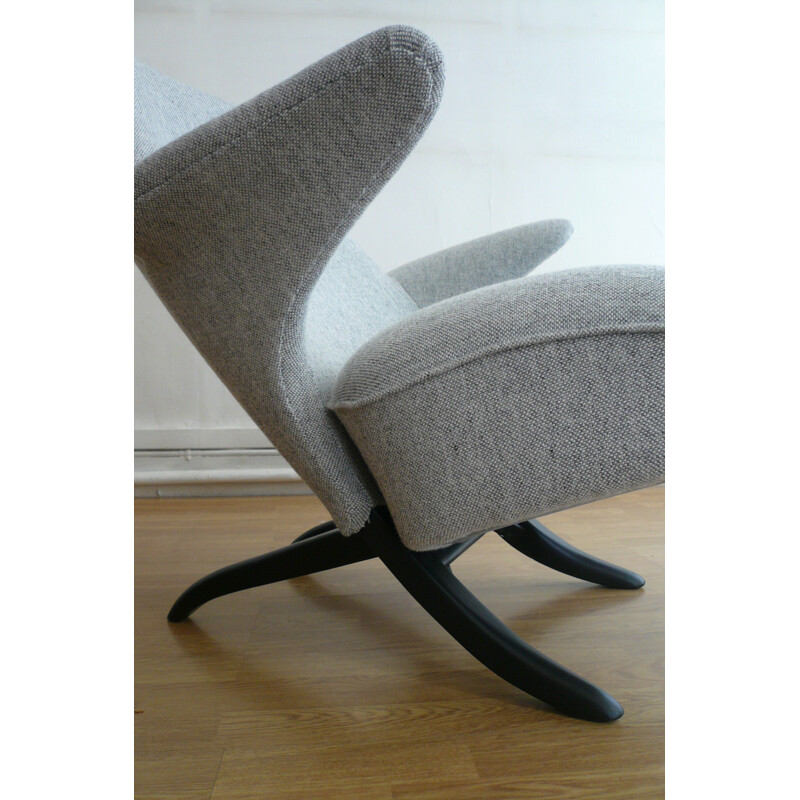Artifort Pinguin armchair in grey fabric, Theo RUTH - 1950s