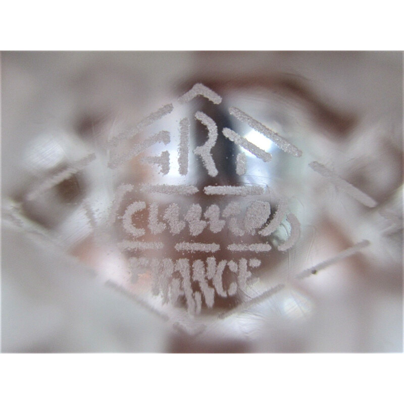 Bougeoir vintage en cristal, France 1960