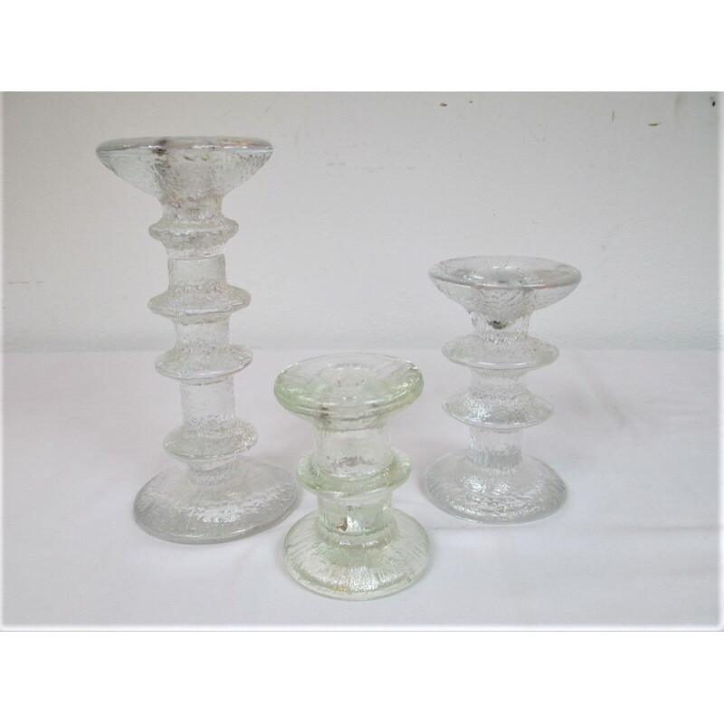 Set of 3 Vintage Candlesticks by Timo Sarpaneva for Litalia, 1970s