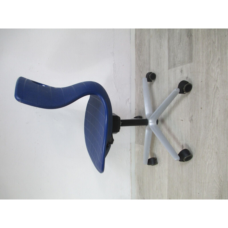 Chaise pivotante vintage bleue de Verner Panton, Danemark, 1960