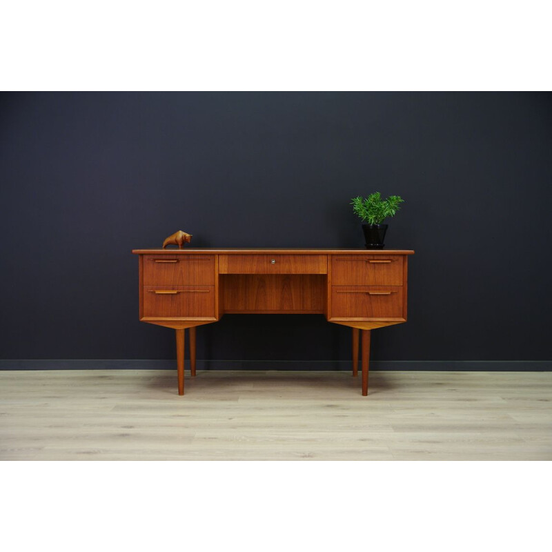 Vintage Retro Teak Writing Desk, Denmark, 1960-70s