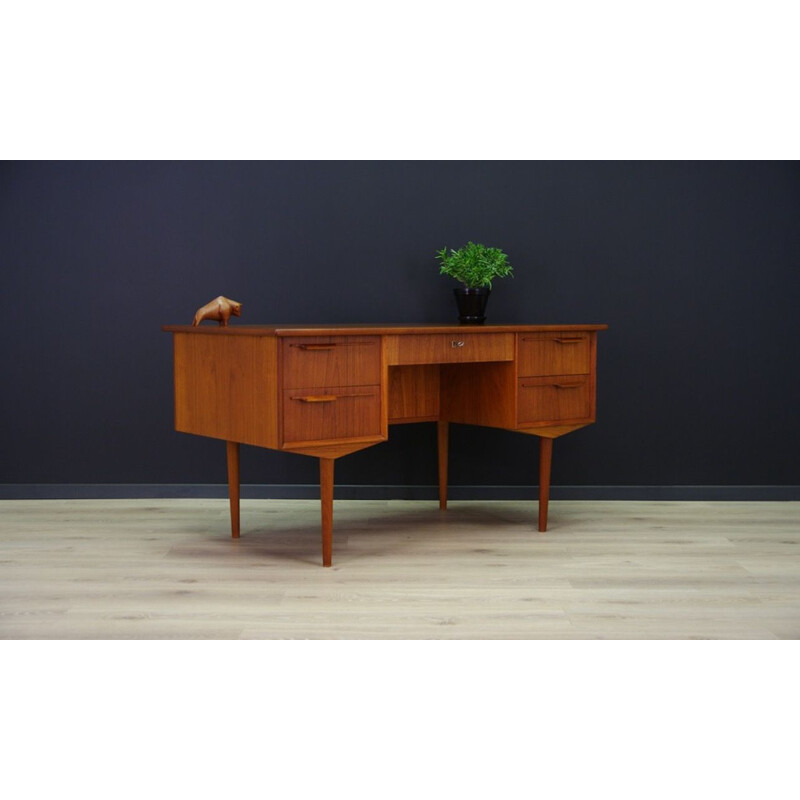 Vintage Retro Teak Writing Desk, Denmark, 1960-70s