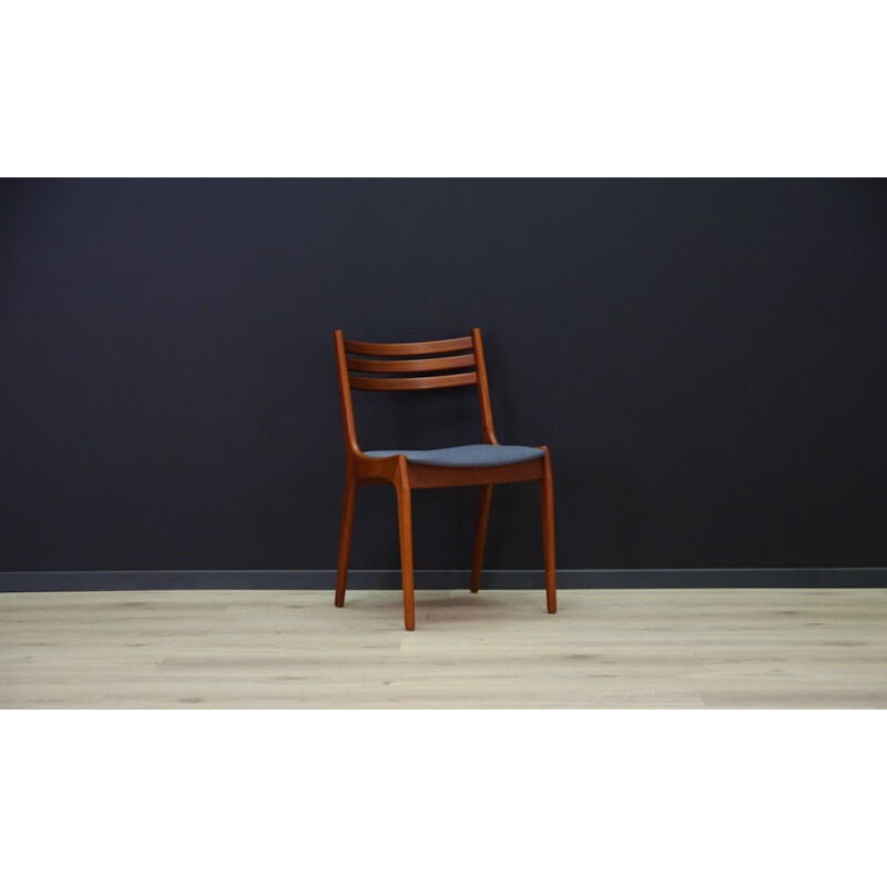 Ensemble de 4 chaises vintage en teck, 1960-70