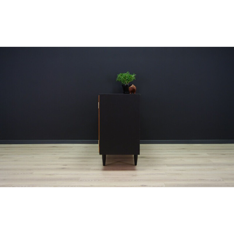 Vintage sideboard in teak with black door, Danish Design, 1960