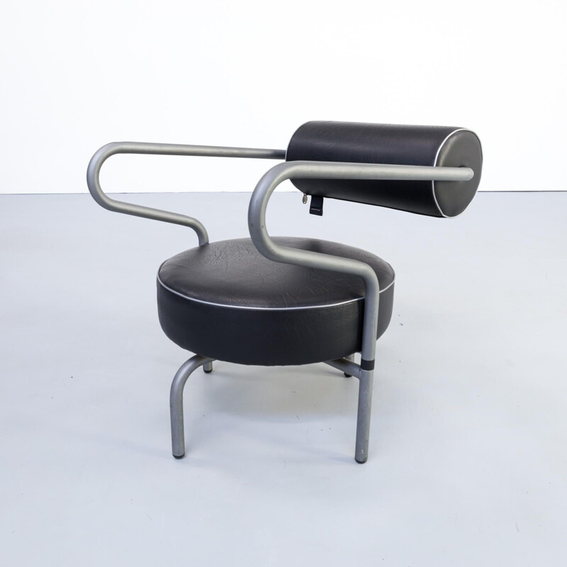 Paire de fauteuils noirs vintage pour The Natural Choice, Danemark, 1970