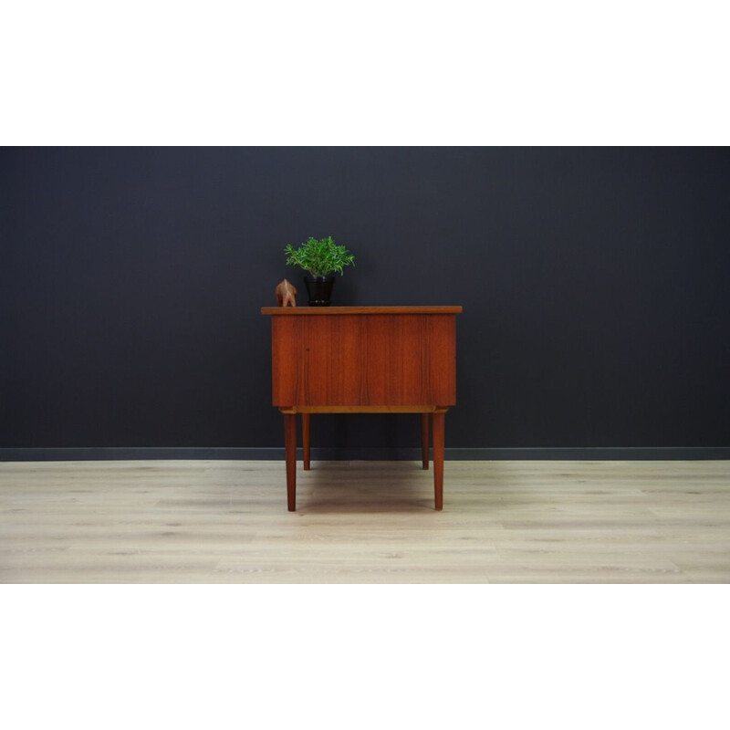 Bureau d'écriture vintage en teck design scandinave 1970