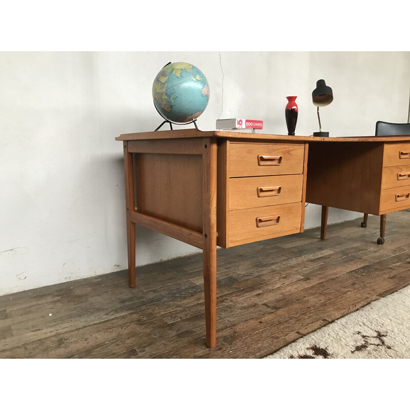 Bureau scandinave en teck Dyrlund design denmark 1950 1960